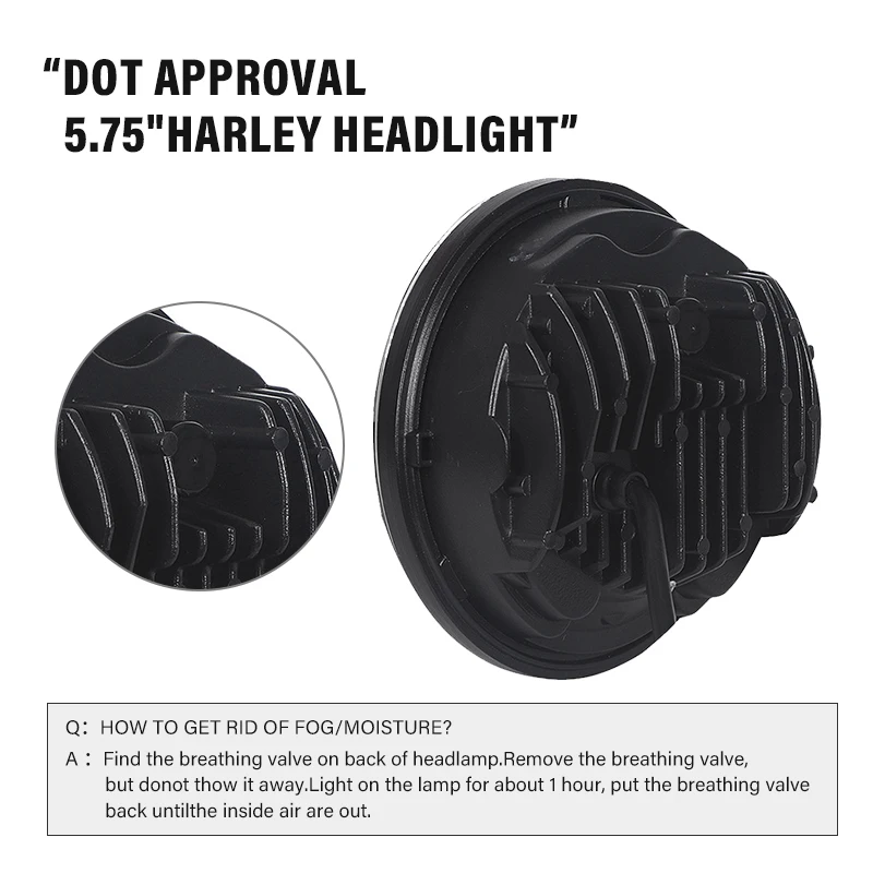 Новинка 5 75 дюймовые светодиодные фары для мотоцикла Harley Dyna Sportster Softail 3/4 дюйма FLSTSB