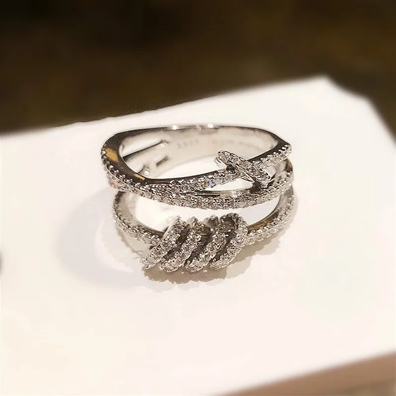 Хит продаж изысканные женские кольца белого цвета с тремя кольцами Женские