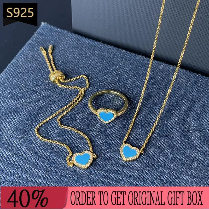 

925 Sterling Silver Valentine's Day Necklace June New Product Smiley High Quality 1:1 Copy Luxury Brand Monaco Jewelry