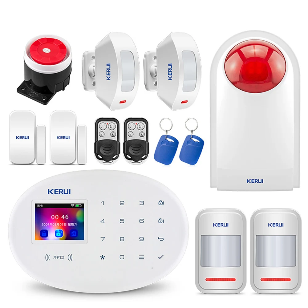 Беспроводная домашняя охранная сигнализация KERUI W20 GSM rfid карта управление