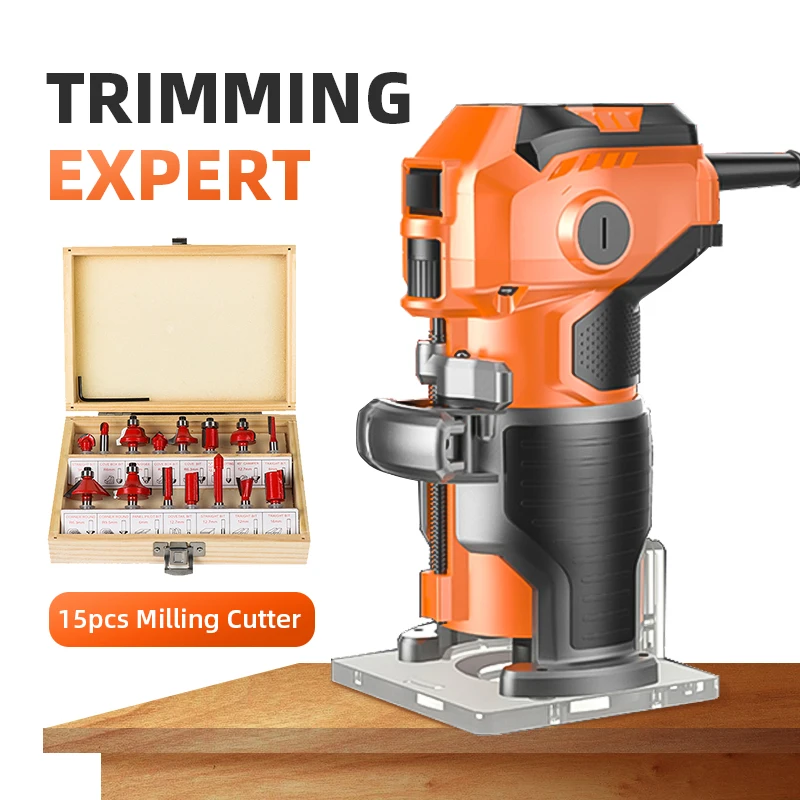

1280W Electric Cutter Hand Electric Trimmer Woodworking Slotting Machine Milling Machine Wood Trimmer Wood Router Machine