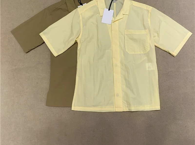 

Women hidden single-breasted Blouse 2020 Summer wild stylish Short sleeve shirt Female OL office wear Notched collar pocket top