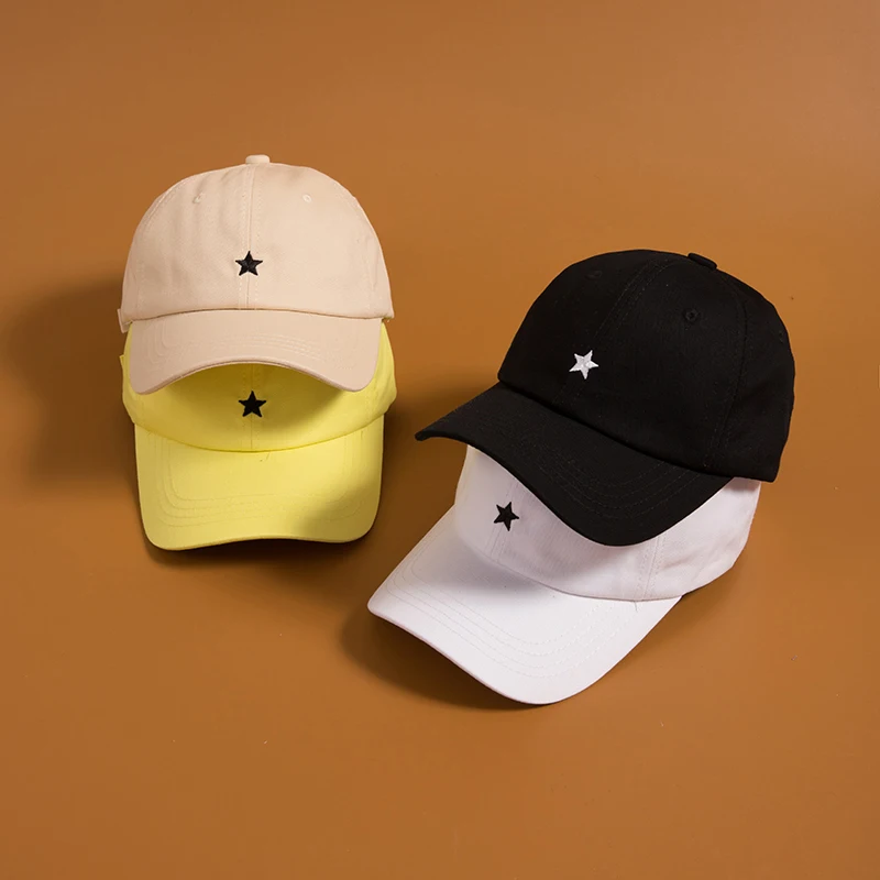 

Hat women New stars embroidery baseball cap Korean Japanese art small fresh peaked cap female student couple hat men snapback