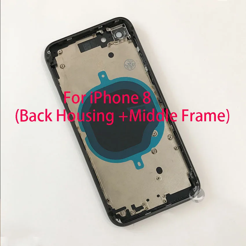 Задняя крышка с логотипом средней рамкой и объективом задней камеры для iPhone 8 8P Plus