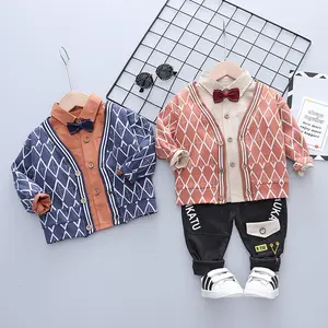 2021 New Sport Spring Children Boys Girls Cotton Clothing Sets Baby Hoodies Coat Shirt Pants 3Pcs/Sets Fashion Toddler Tracksuit