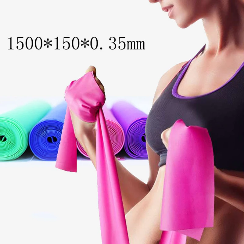 

150cm Yoga Fitness Pull Rope Resistance Bands Latex Elastic Stretch Tension Band Exercise Equipment Training Workout Sports
