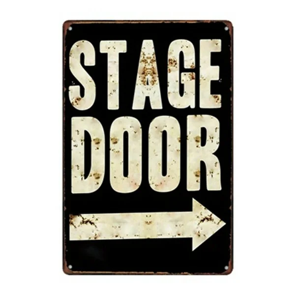 

Metal Tin Sign Stage Door Bar Pub Home Vintage Retro Poster Cafe Art