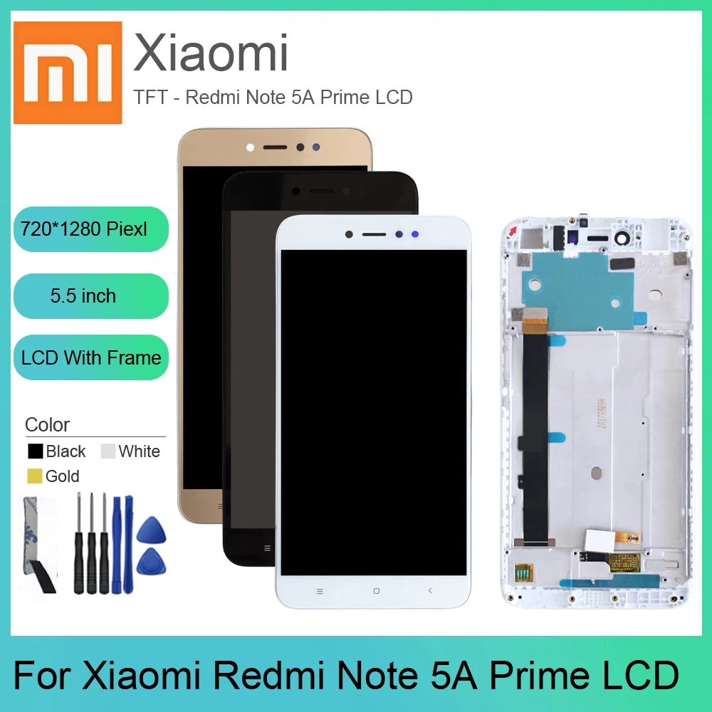 5 &quotдля XiaoMi Redmi Note 5A Prime 3 Гб/32 Гб ЖК дисплей + сенсорный экран дигитайзер в сборе с
