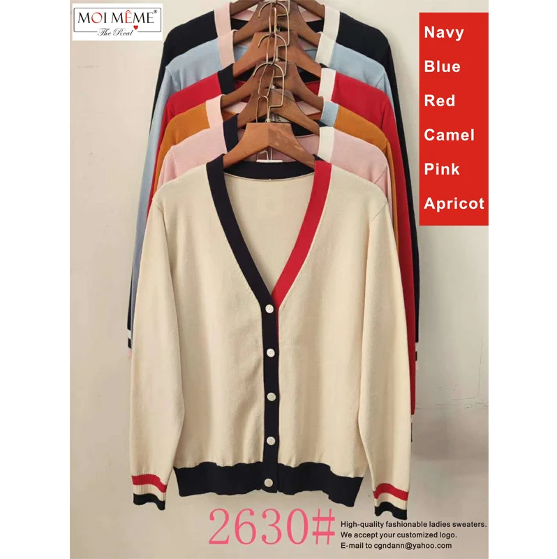 6 PCS Wholesale New Style Autumn Winter Women's long sleeve Knitted Sweater Fashion V-neck Cardigan Warm Sweaters woman sweaters 6 PCS Wholesale New Style Autumn Winter Women's long sleeve Knitted Sweater Fashion V-neck Cardigan Warm Sweaters woman sweaters