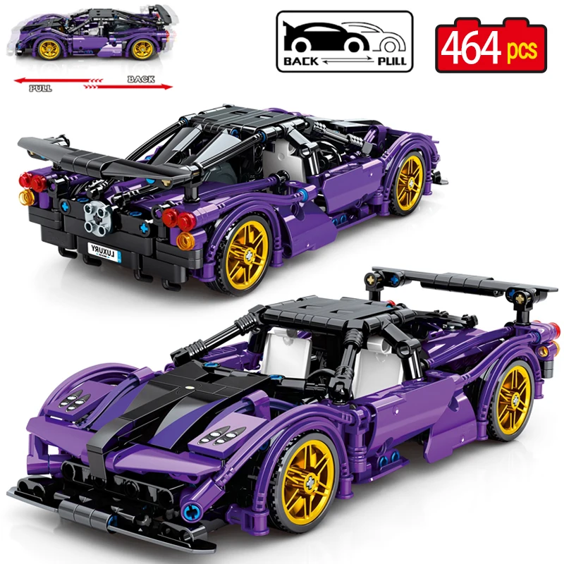 

464pcs City Racing Car Model Building Blocks Mechanical DIY Sports Vehicle Supercar Bricks Toys For Children Gifts