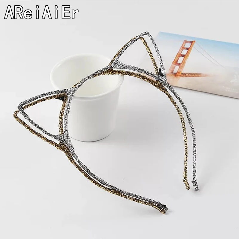 Стильная женская повязка на голову с кошачьими ушками 1 шт. аксессуары