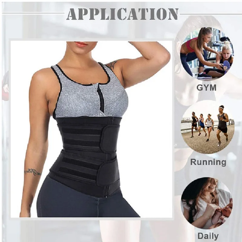 Латексный корсет из неопрена тренажер для талии женщин потери веса повседневная