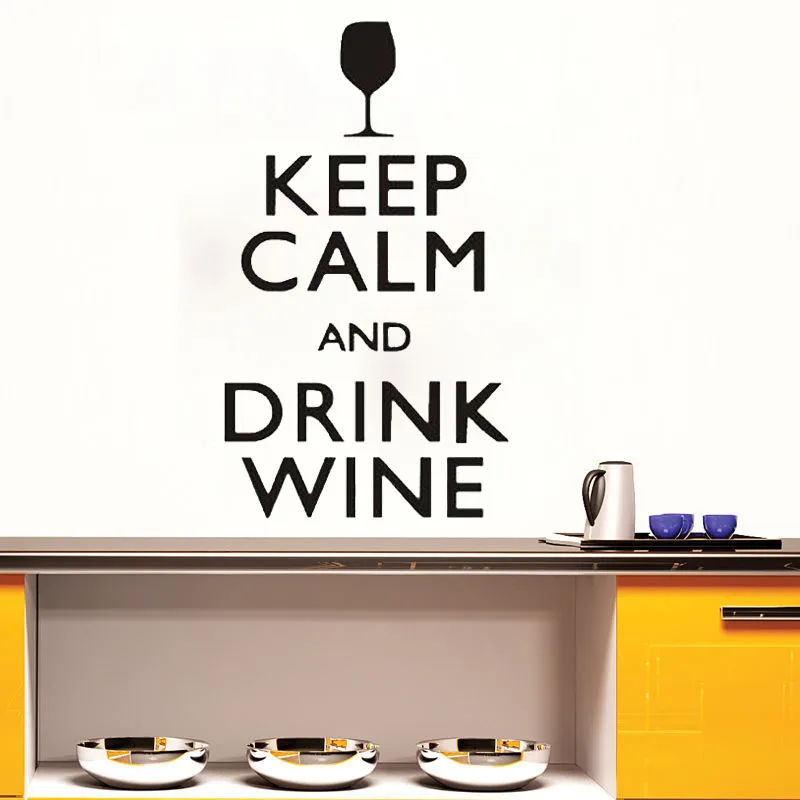 Настенные наклейки с надписью Keep Calm And Drink новый дизайн настенный художественный