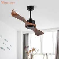 52" Creative Ceiling Fan Outdoor Indoor Ceiling Fan with Remote Control 2 Solid Blades Noiseless reversible Motor