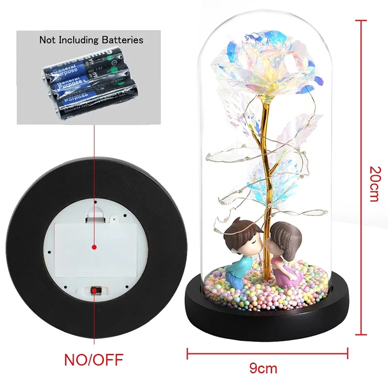 

Romantic Gift Preserved Galaxy Rose Beauty And The Beast Rose, Rose In Glass Dome, Forever Rose, Red Rose, Preserved Rose