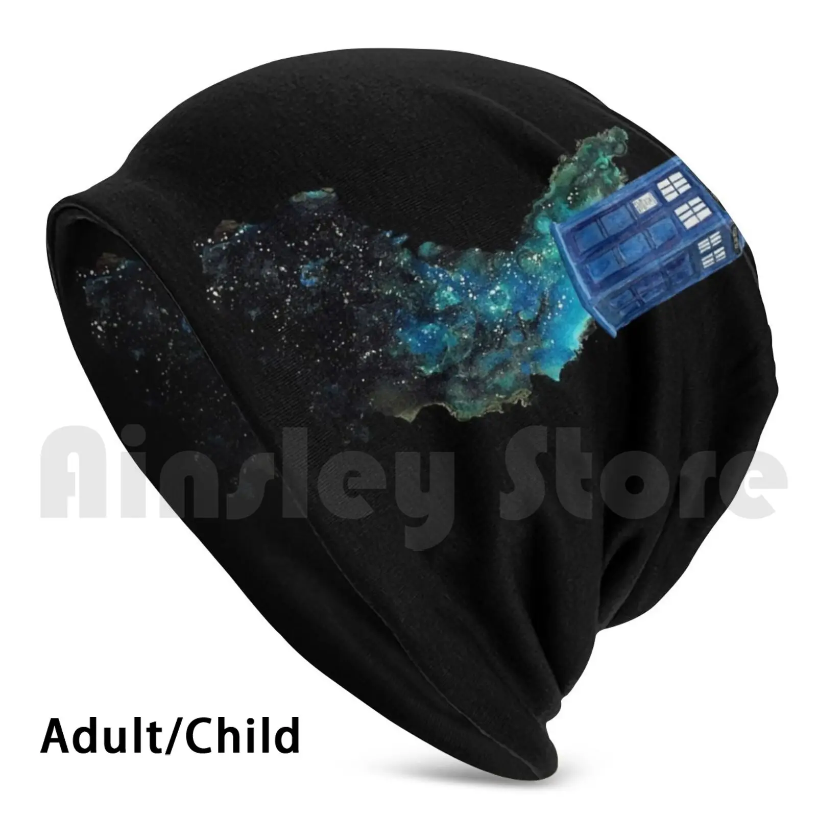 

Tardis Tearing Through Space Beanies Knit Hat Hip Hop British Science Fiction Time Lord Planet