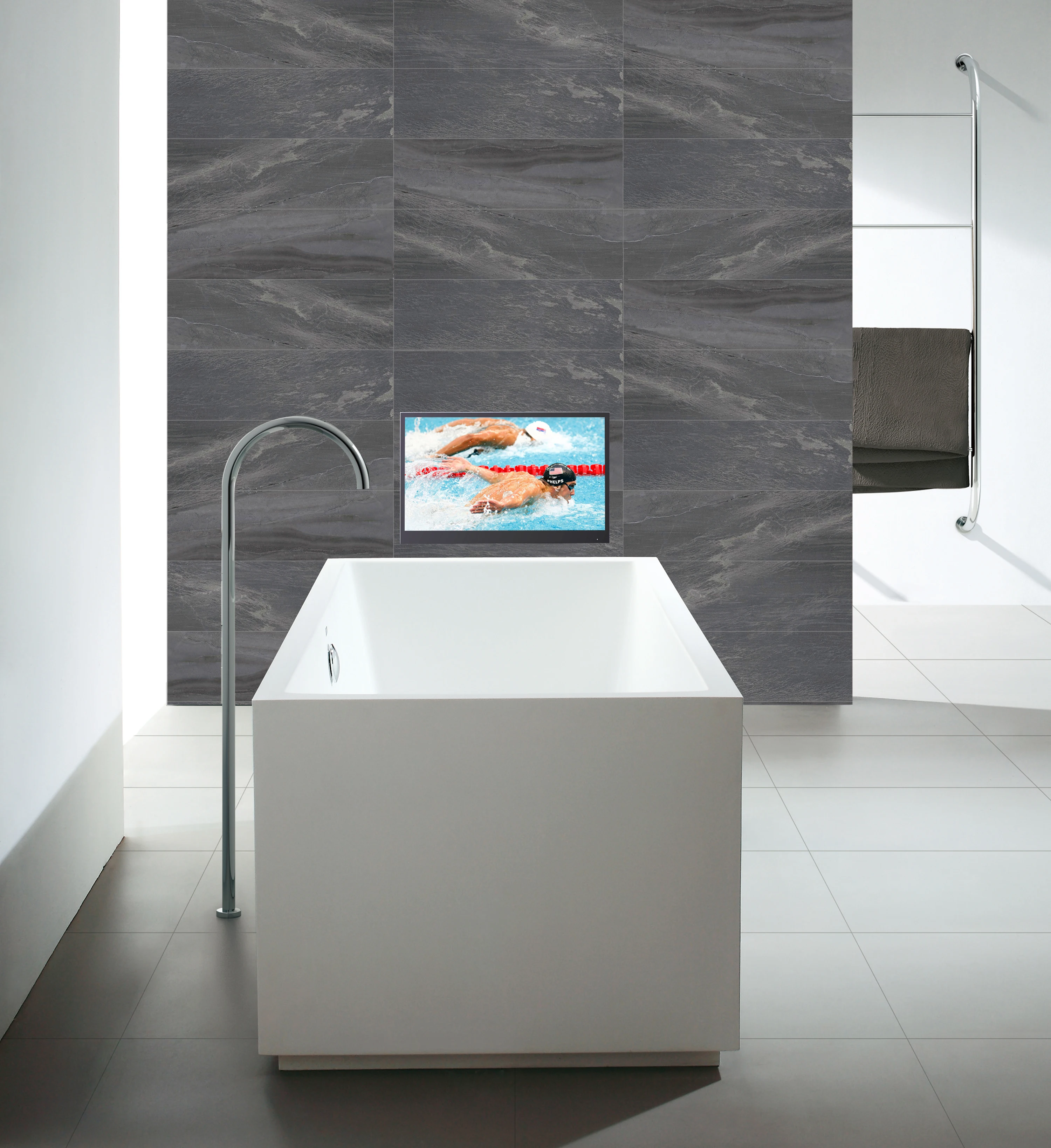 Souria бархатистая ванная комната 22 дюйма черная Full HD роскошная светодиодная Smart TV