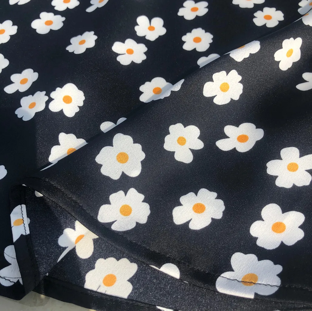 

2020 Hot Mini skirt elegant boho skirts for women high waist skirt floral satin skirt short kawaii skirts