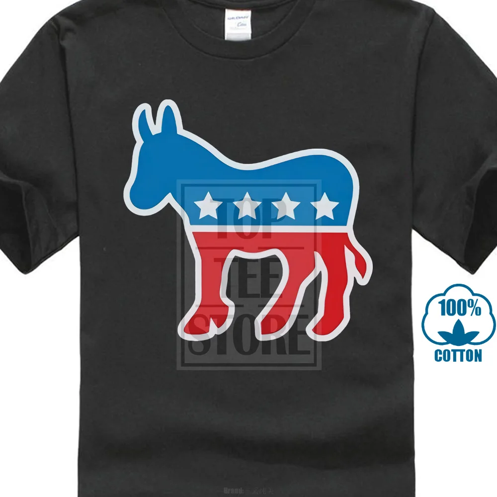 Бесплатная доставка 2018 Teestars Democrat Donkey Lo Democrats вечерние футболки с символами
