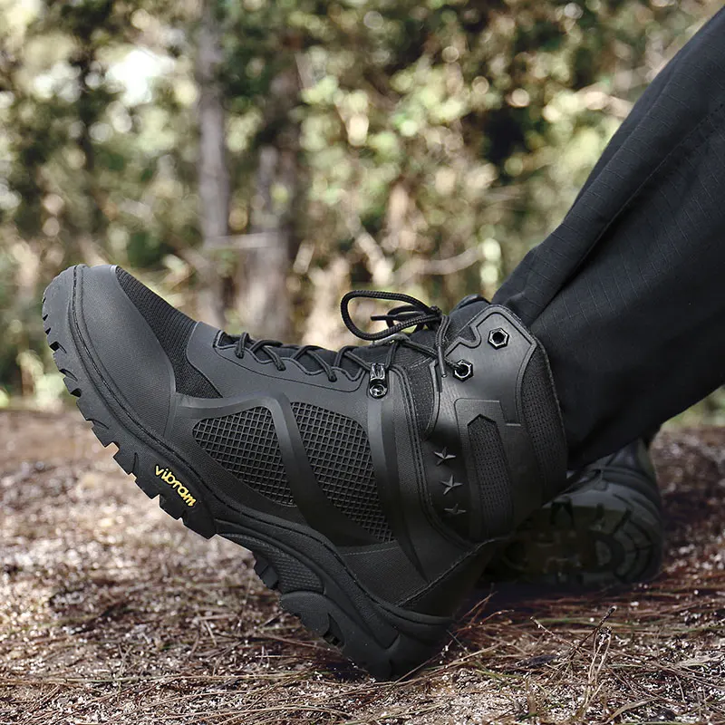 coturno bota masculina tenis masculino calcados calçados masculinos boots for men botina cuturno cano alto coturnos Inverno Exército Tático Militar Botas Homens Sapatos de Couro À Prova D' Água Para O Homem de Combate