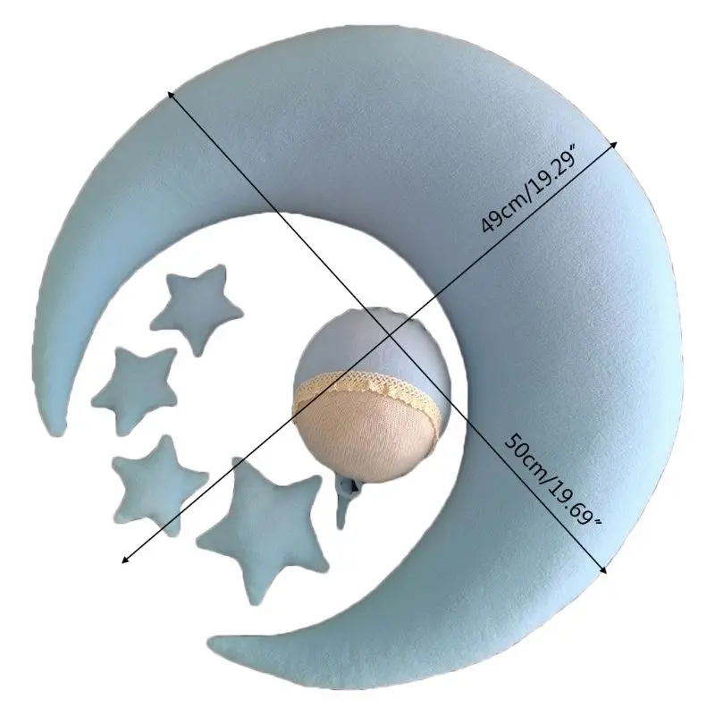 

Baby Hat Posing Beans Moon Pillow Stars Set Infants Photo Shooting Accessories Newborn Photography Props