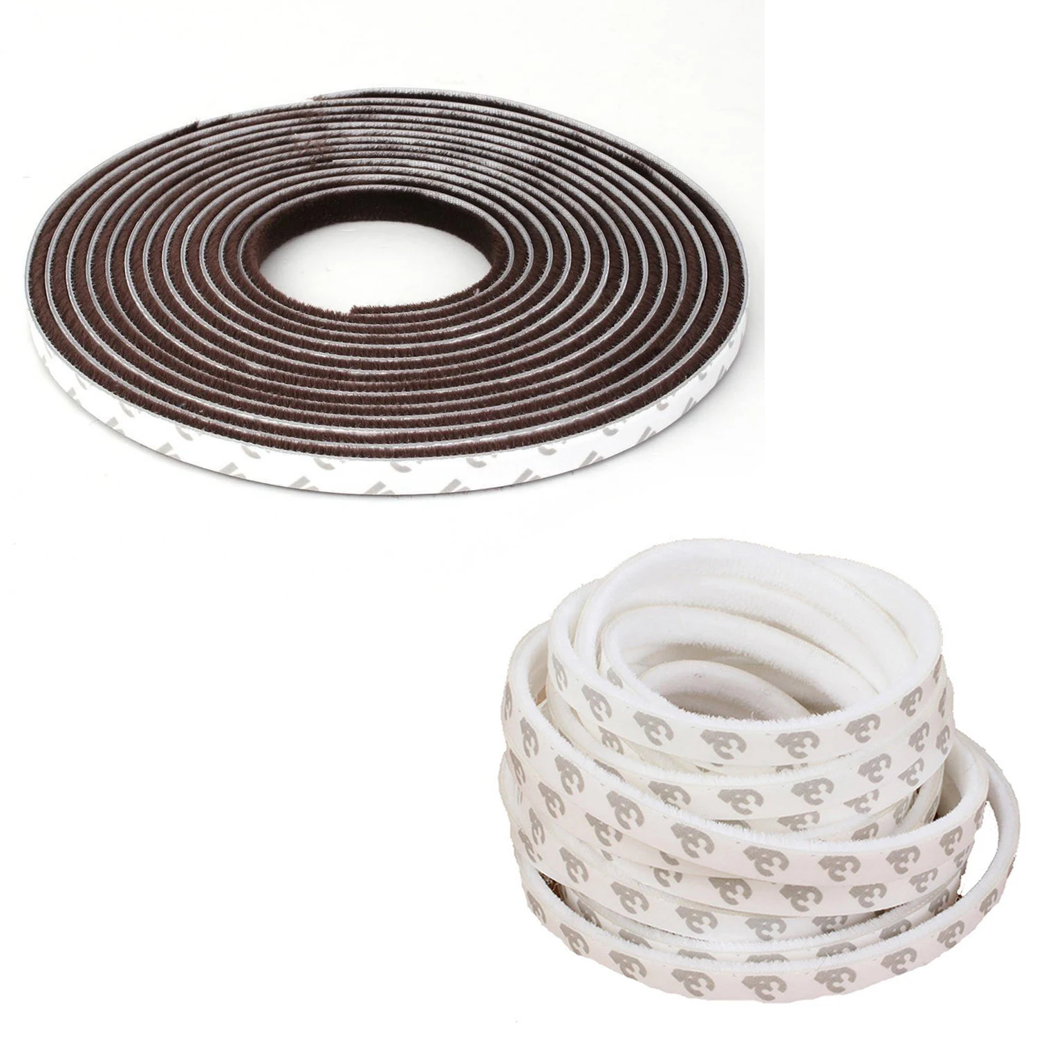 

New 5 meters Self-adhesive window seals Door sealing strip Door gasket Pull air stop seal brush white