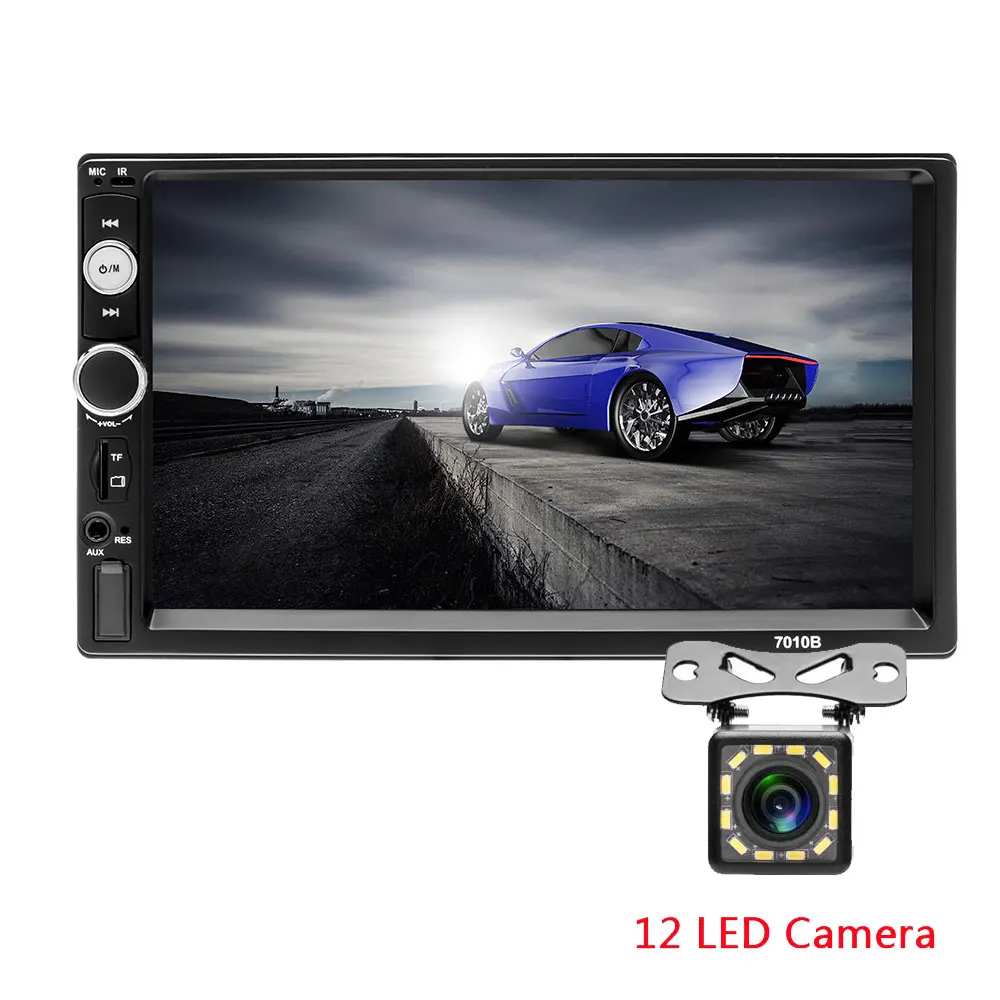 With 12 LED Camera LeeKooLuu 2 din автомагнитола " HD плеер MP5 сенсорный экран цифровой дисплей Bluetooth Мультимедиа 2din Авторадио Поддержка Зеркало Ссылка - Цвет: With 12 LED Camera