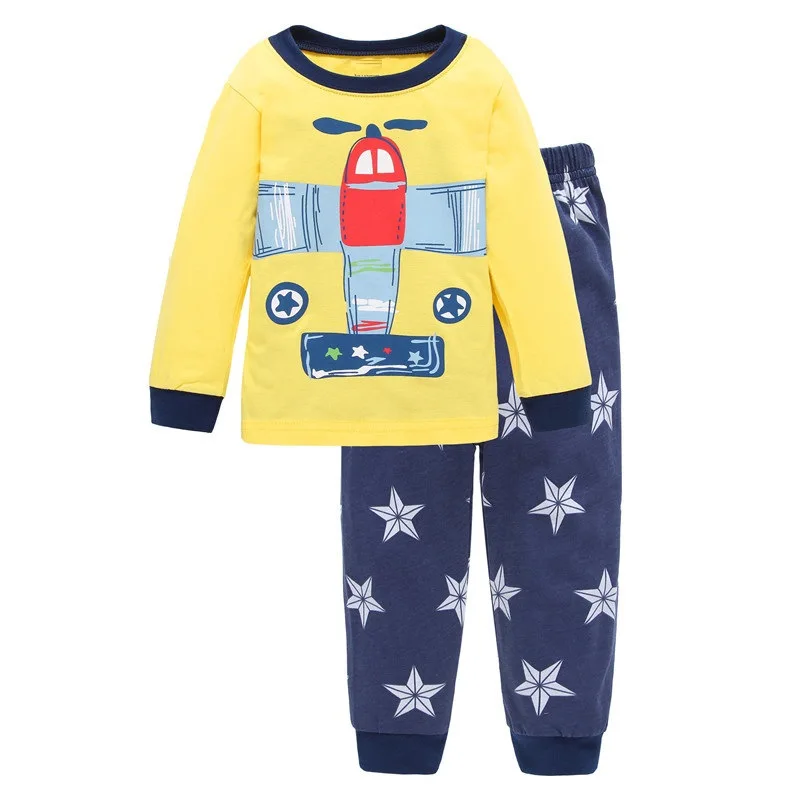 

SAILEROAD Child Pajamas Cartoon Plane Pyjamas Set Kids Pijama Infantil Boys Nightwear Cotton Girls Long Sleeve Sleepwear Suit
