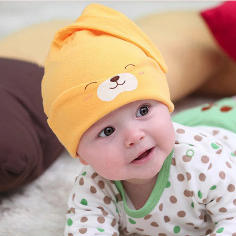 Новинка 2019 Милая шапка для маленьких девочек и мальчиков хлопковая сна с