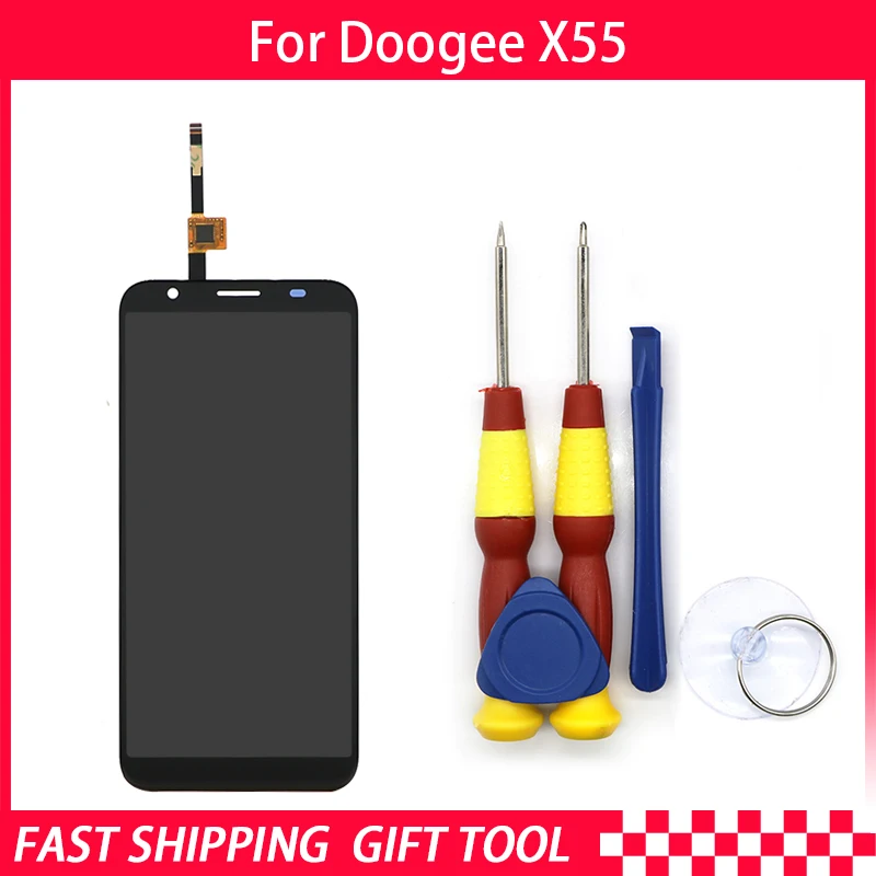Новый оригинальный тачскрин аналагово Экран ЖК дисплей Дисплей Для DOOGEE X55