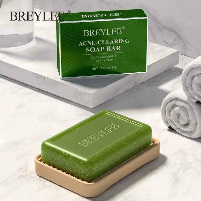 

Tea Tree Acne Essential Oil Soap Handmade Soap Hyaluronic Acid Face Cleaning Moisturizing Acne Treatment Repair Whitening TSLM1