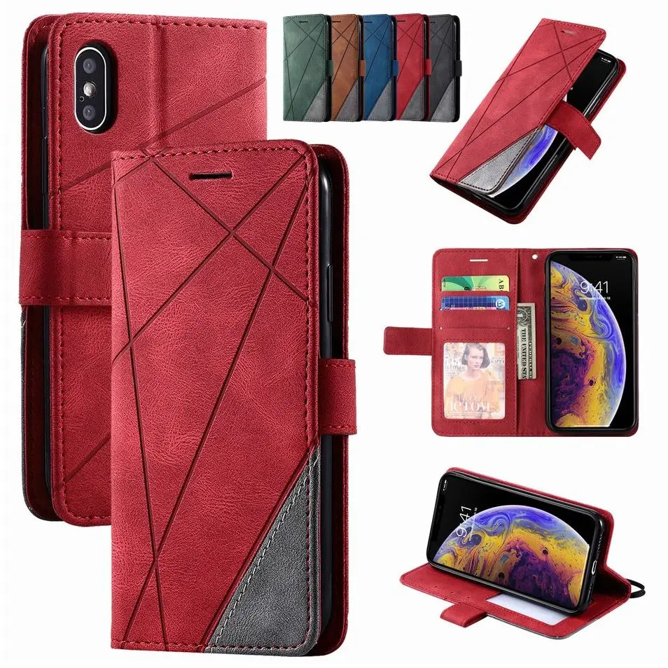 Чехол для телефона в деловом стиле с подставкой Redmi Note 9 Pro Max 9S 8 8T чехол бумажник