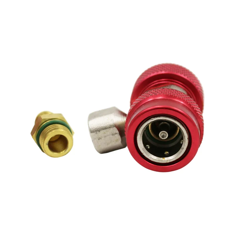 1set R134A Air-conditioning Low High Quick Coupler Adapters AC Manifold Gauge +Extractor Valve Core | Installation