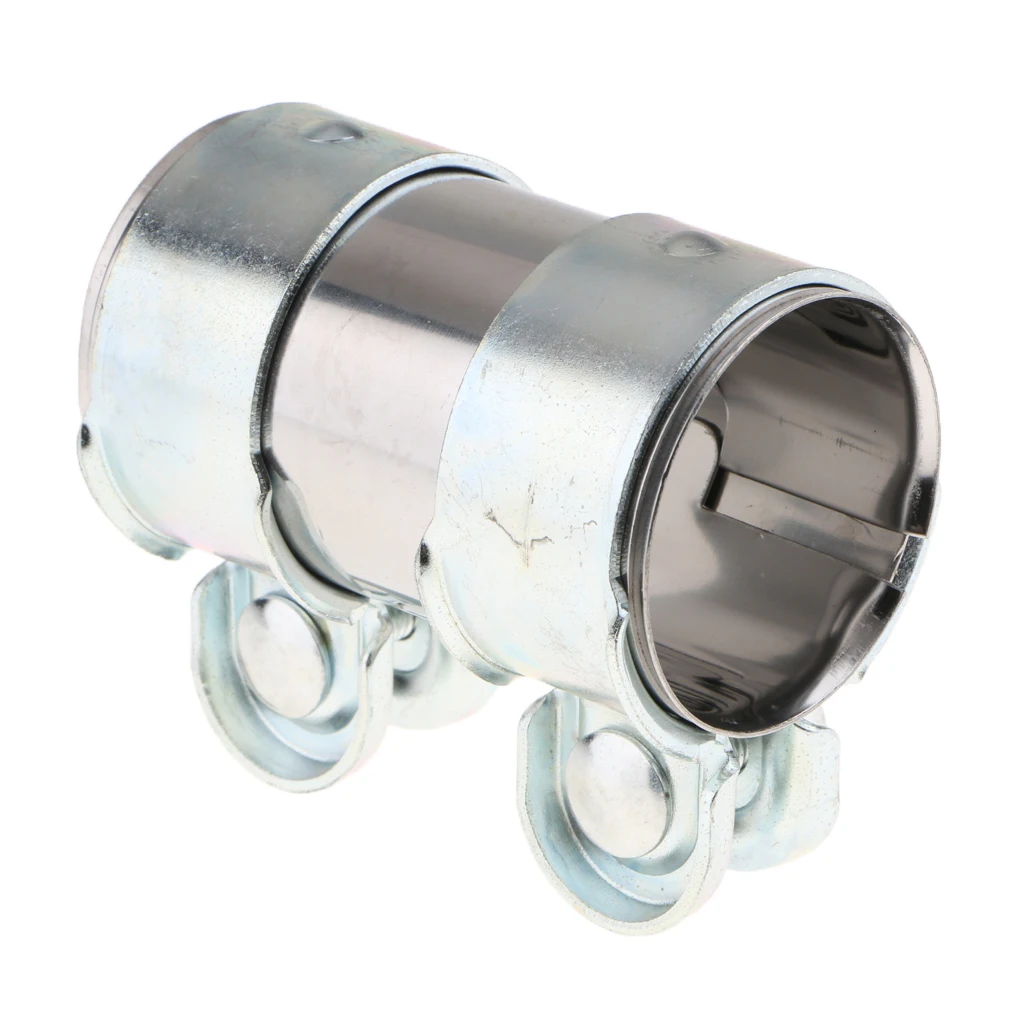 

Universal 2" Stainless Steel Clamp Car Exhaust Pipe Clip Tail Throat Hoop Car Exhaust Pipe Cover