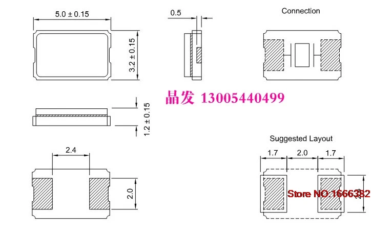Теплое покрытие 20 м SMD crystal TCXO 5*3 2 мм 5032 4P МГц 000 точность |