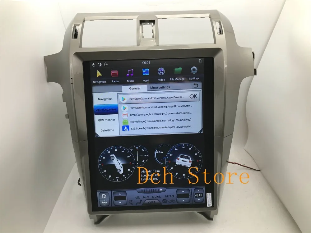 15 дюймов tesla стиль Android 8,1 PX6 автомобильный DVD gps навигация для lexus GX GX400 GX460 радио Поддержка 360