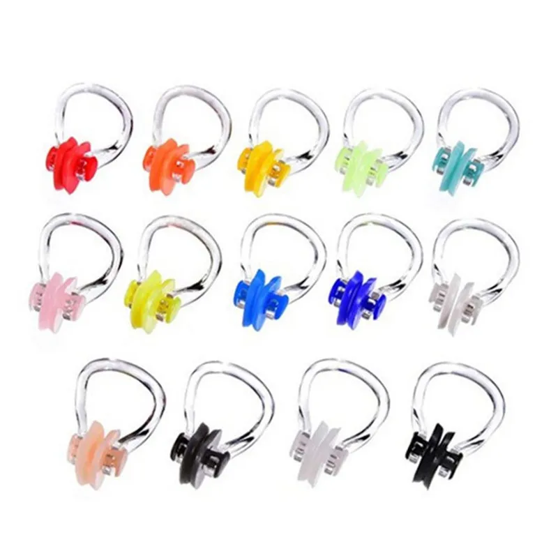 

10pcs Per Set Reusable Soft Silicone Swimming Nose Clip Comfortable Diving Surfing Swim Nose Clips Random Color