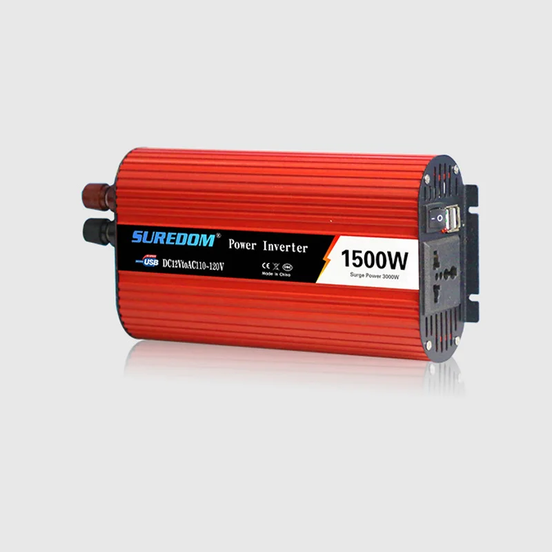1500 Вт двойной USB DC 12 V/24 V к AC 120 V/220 преобразователь мощности автомобильный инвертор