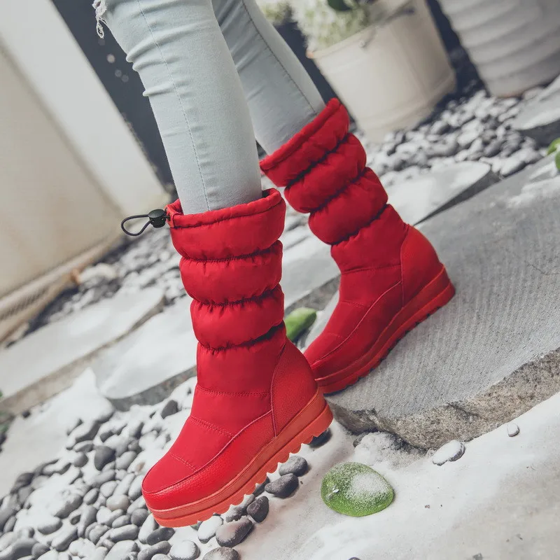 

MoonMeek 2020 winter keep warm snow boots fashion round toe comfortable women boots 3 color large size 33-43