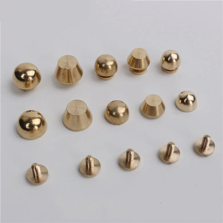 5 шт. однотонная латунная Сумочка декоративная металлическая заклепка с круглой