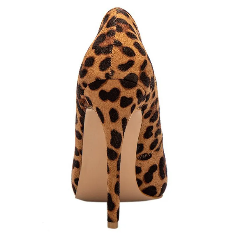 Woman Pumps Shoes High Heels faux slim suede slip on Sexy Dancing Party Wedding ladies shoes black leopard Zapatos De Mujer | Обувь