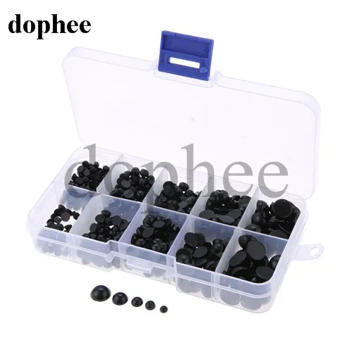 Dophee круглые плоские черные глаза пластиковые для кукол создание игрушек