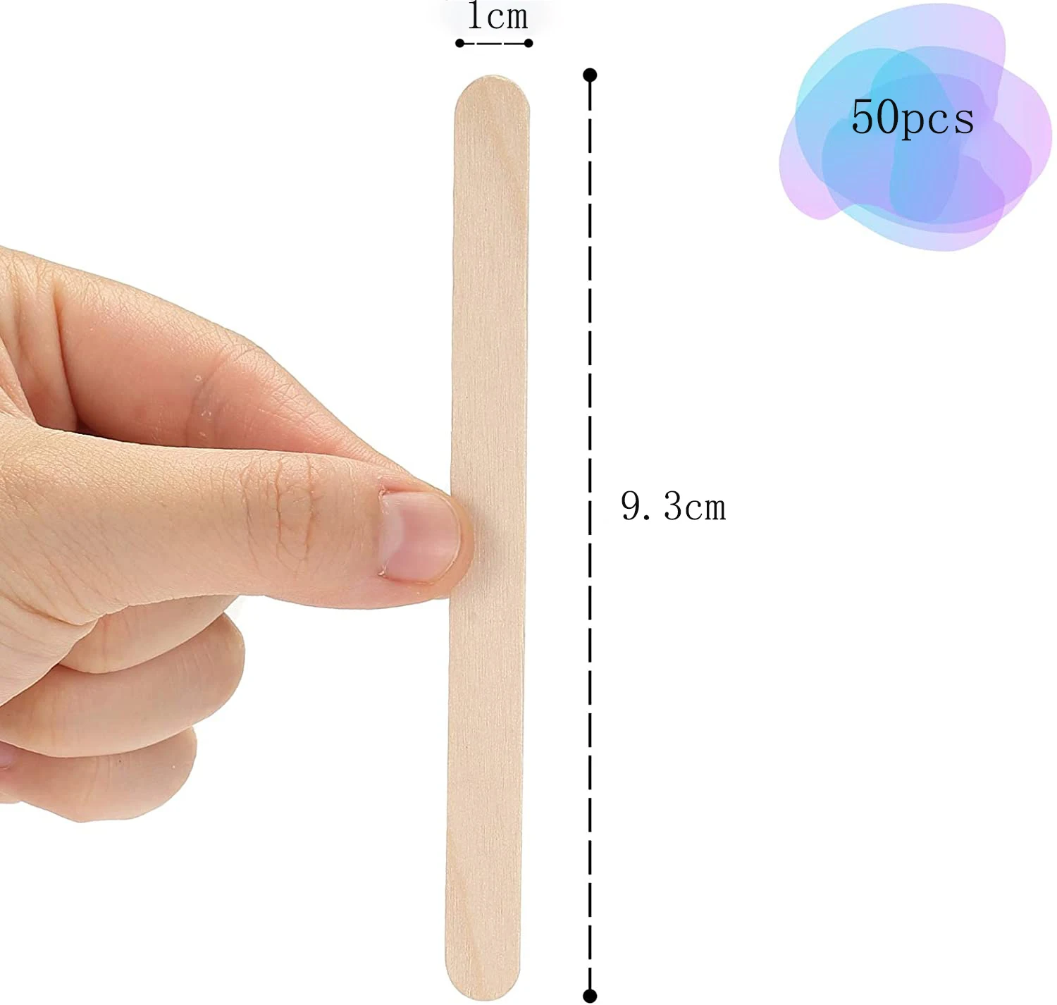 

50pcs Popsicle Sticks Waxing Spatulas Stirring Ice Cream Candy Making And Garden Markers Wooden Wax Sticks Natural Wood Craft