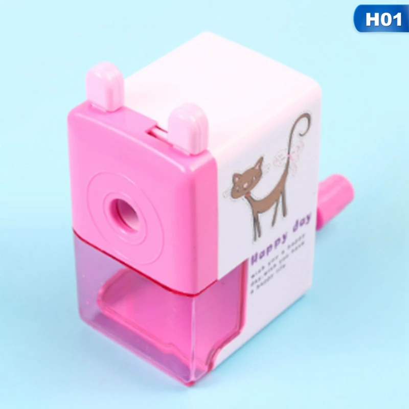 

Cute Cartoon Hand Crank Creative Labor Saving Single Hole Cartoon Pencil Sharpener Children's Gift School Office Supplies
