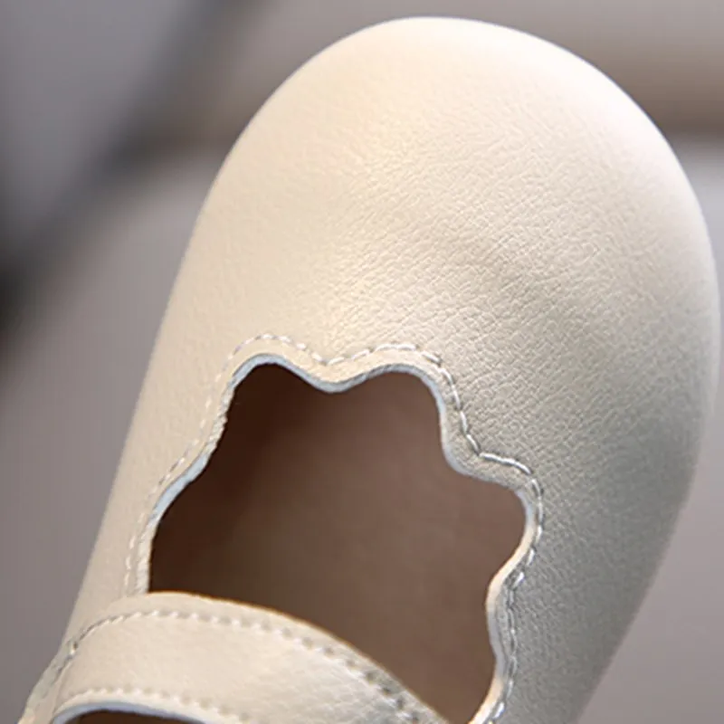 Spring Autumn Girls Princess Shoes Pearl Mary Janes Leather Kids Flats Baby Girl Single Toddlers White Black 1-6y |