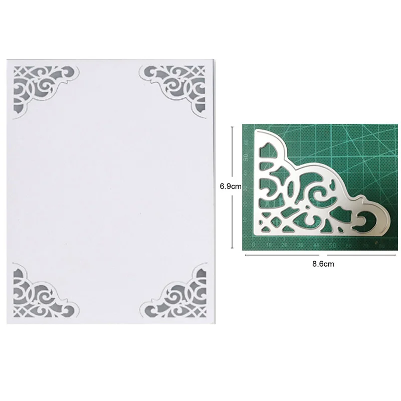 

Craft dies metal cutting dies cut die mold lace corner frame Scrapbooking dies paper craft knife mould blade punch stencils dies