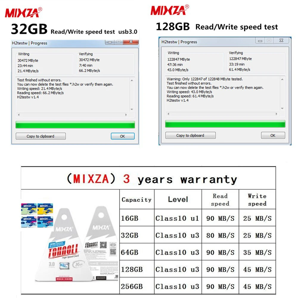 5 шт. MIXZA оригинальный слот для карт памяти 256 ГБ 128 Гб 64 U3 80 МБ/с. 32 sd карта Class10 UHS 1