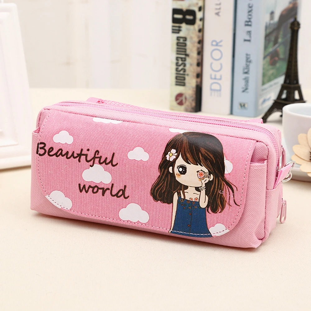 

Карандаш Чехол сумка для карандашей для школы и офисы, ученические парусиновые Карандаш Чехол Kawaii подарок большой Ёмкость Водонепроницаем...