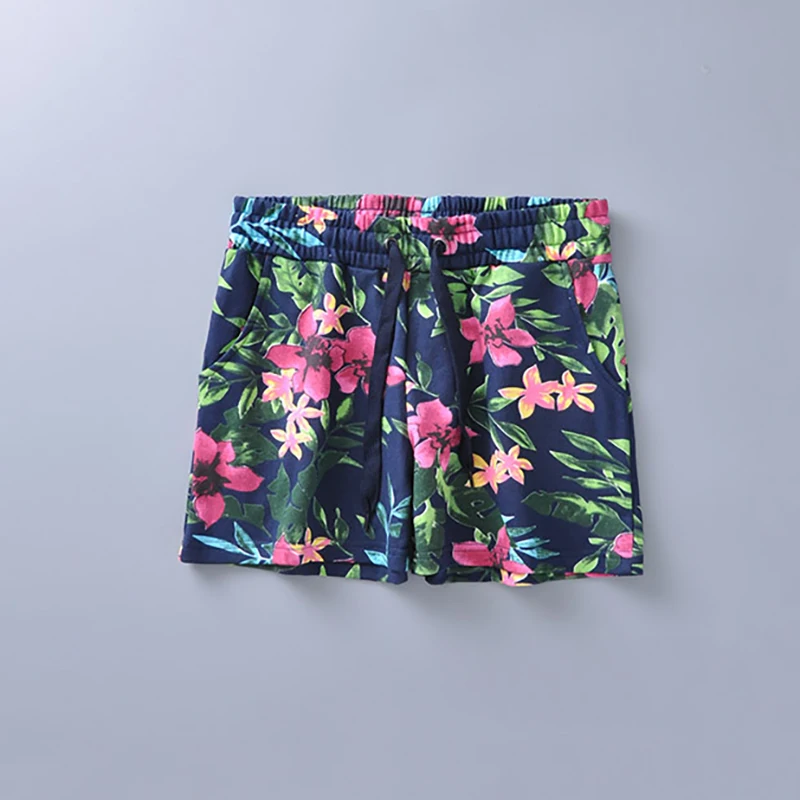 Шорты женские с завышенной талией хлопковые камуфляжные Короткие штаны