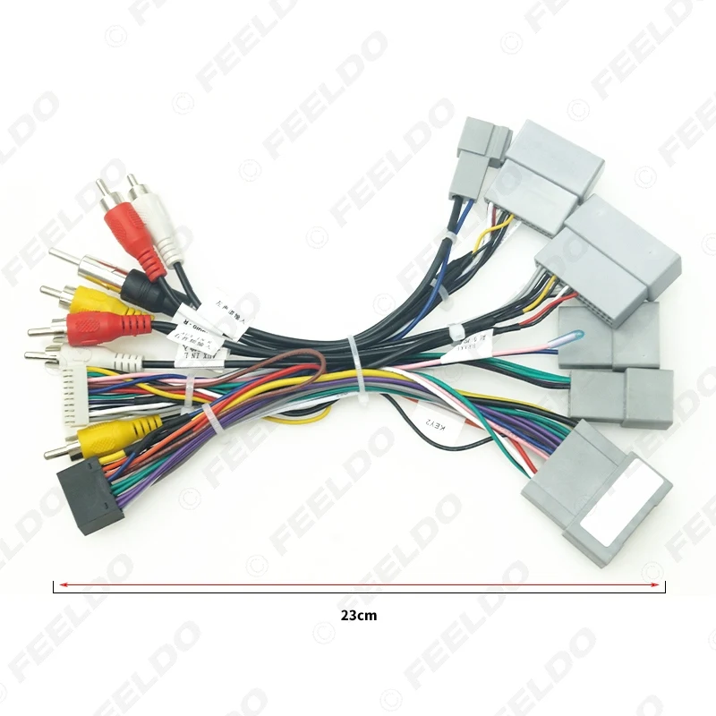 Автомобильный 16pin аудио жгут проводов LEEWA с can-шиной для Honda Civic CRV Breeze Aftermarket стерео